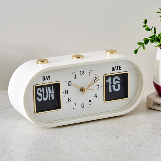 Casablanca Gloss Table Clock with Day and Date - 20x6x9cm
