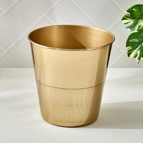 Opulence Etched Metal Open Waste Bin - 290ml