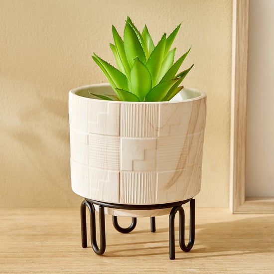 Gloria Earthy Terracotta Floor Planter with Stand