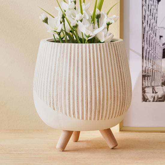 Gloria Earthy Terracotta Floor Planter with Stand