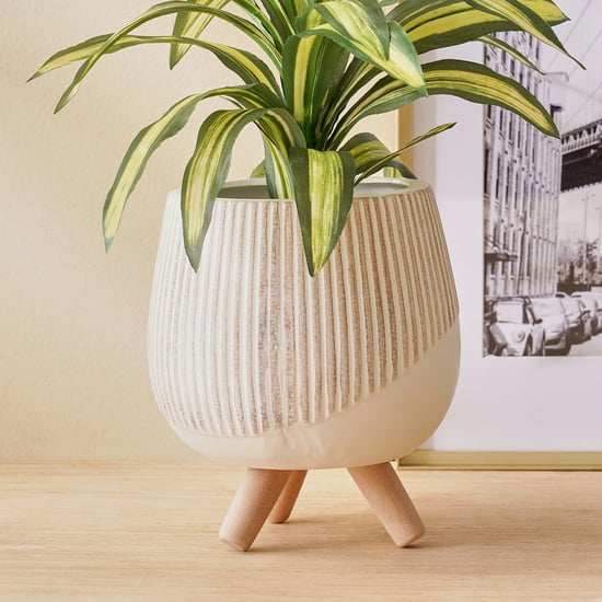 Gloria Earthy Terracotta Floor Planter with Stand