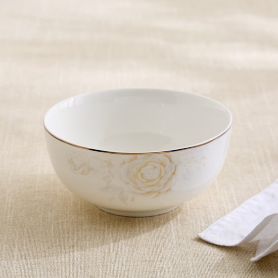 Altius Amaryllis Bone China Floral Print Cereal Bowl - 550ml