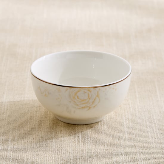 Altius Amaryllis Bone China Floral Print Katori - 185ml