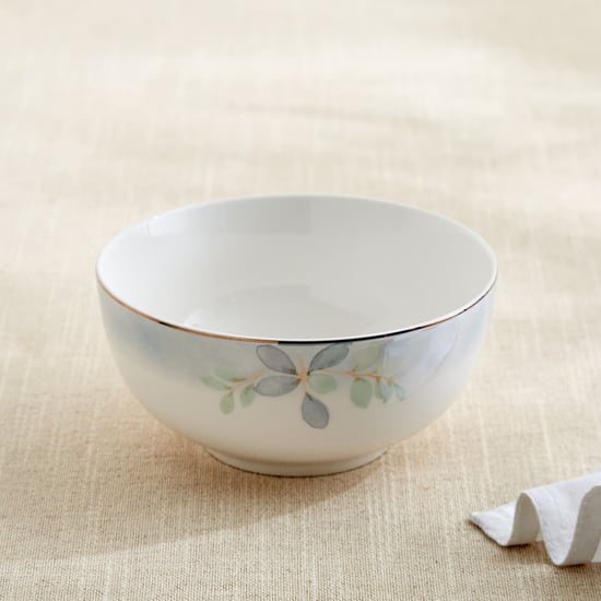 Altius Periwinkle Bone China Floral Print Cereal Bowl - 550ml