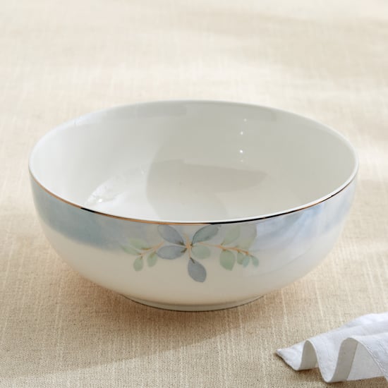 Altius Periwinkle Bone China Floral Print Serving Bowl - 1.5L