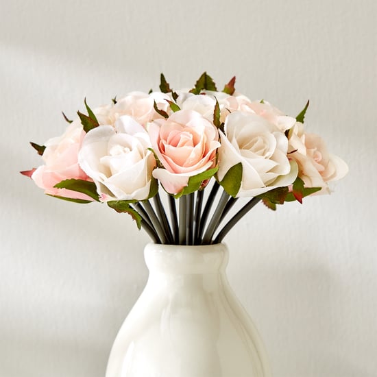 Botanical Bunch Set of 15 Artificial Rose Bouquet - 25cm