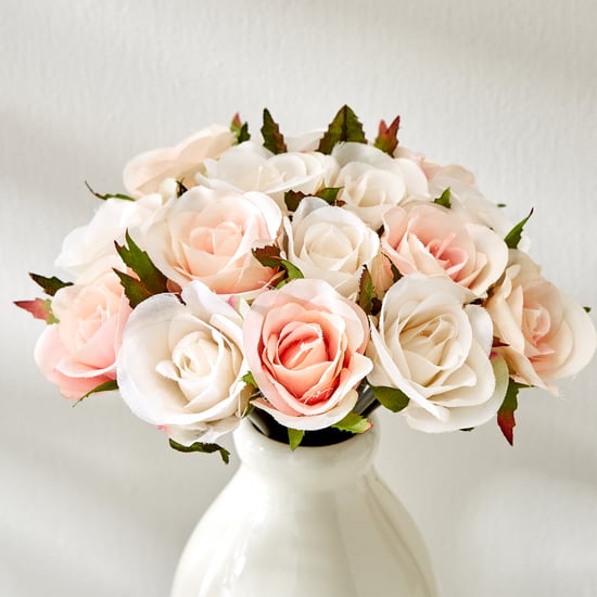 Botanical Bunch Set of 15 Artificial Rose Bouquet - 25cm