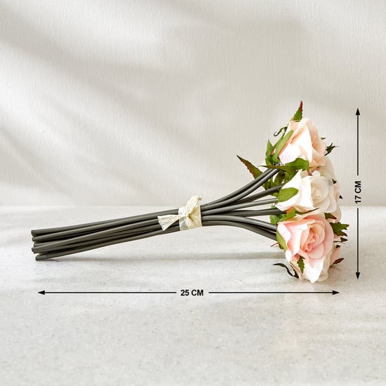 Botanical Bunch Set of 15 Artificial Rose Bouquet - 25cm