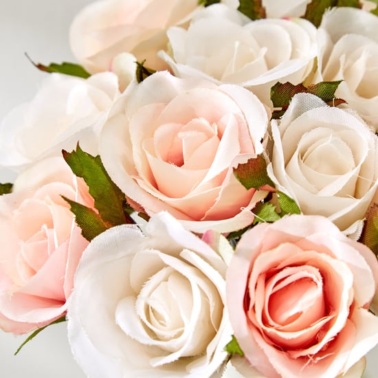 Botanical Bunch Set of 15 Artificial Rose Bouquet - 25cm