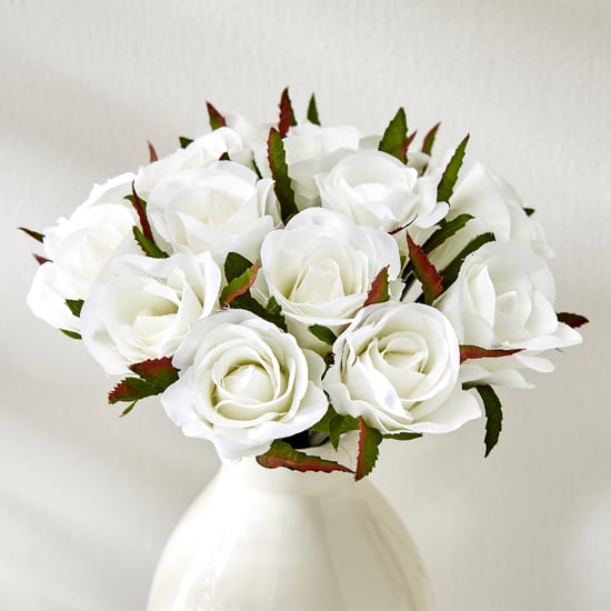 Botanical Bunch Set of 15 Artificial Rose Bouquet - 25cm