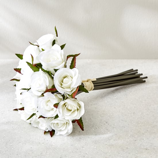 Botanical Bunch Set of 15 Artificial Rose Bouquet - 25cm