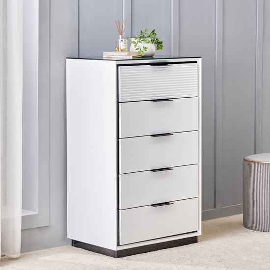 Sterling Chest of 5 Drawers - White