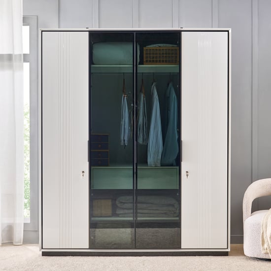 Sterling 4-Door Wardrobe - White