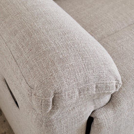 Lambert Fabric 2-Seater Recliner with Console - Beige