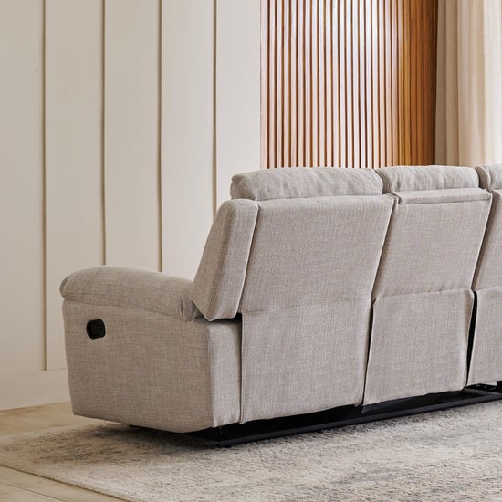 Lambert Fabric 3-Seater Recliner - Beige