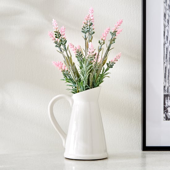 Gloria Glaze Artificial Flowers in Ceramic Jug