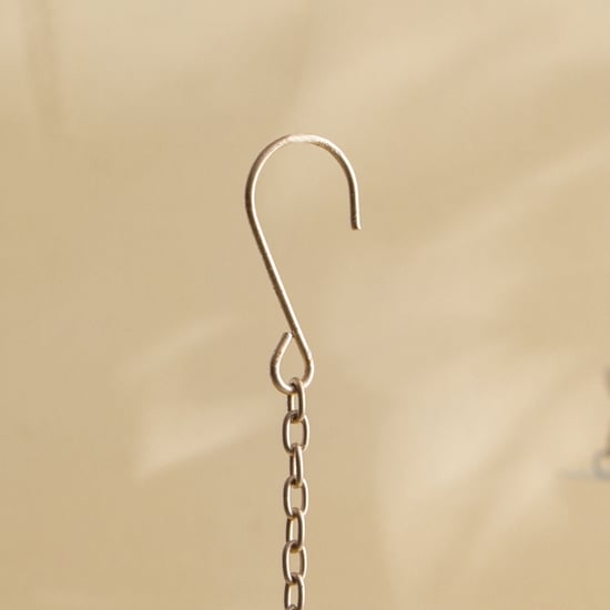 Tamaira Purl Set of 2 Metal Peacock Hanging Votive Candle Holders