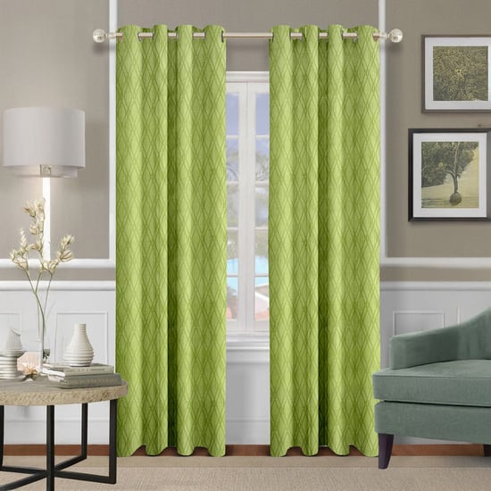 CORTINA Set of 2 Printed Light Filtering Door Curtains
