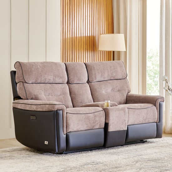 Cristian Fabric 2-Seater Recliner - Brown