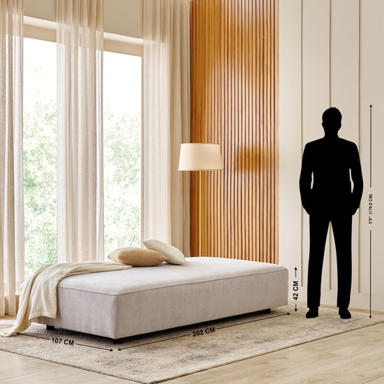 Ebony NXT Fabric 3-Seater Sofa Bed - Beige