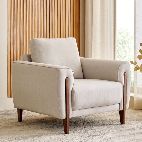 Halifax Fabric 1-Seater Sofa - Beige