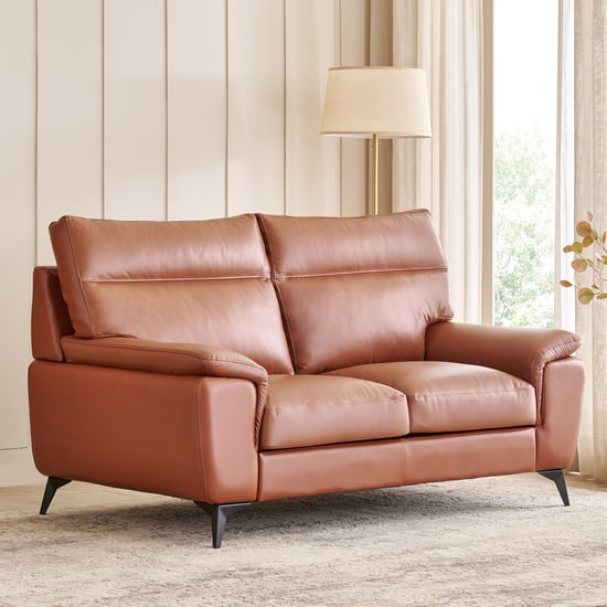Aprilla NXT Half Leather 2-Seater Sofa - Tan