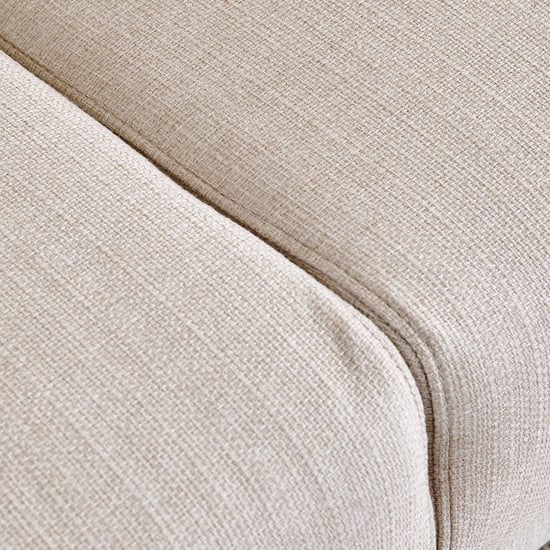 Halifax Fabric 3-Seater Sofa with Cushions - Beige