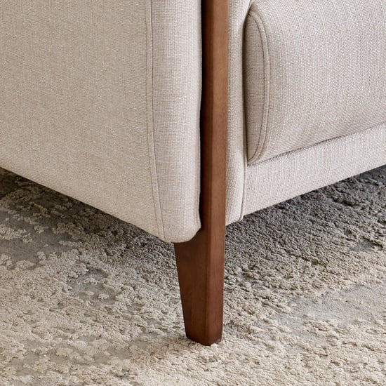 Halifax Fabric 3-Seater Sofa with Cushions - Beige