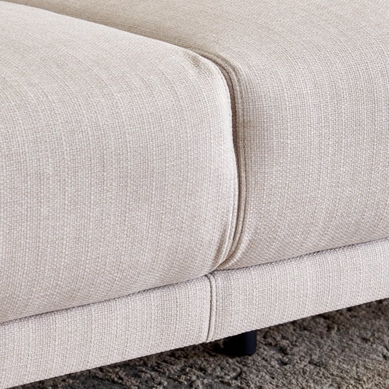 Halifax Fabric 3-Seater Sofa with Cushions - Beige