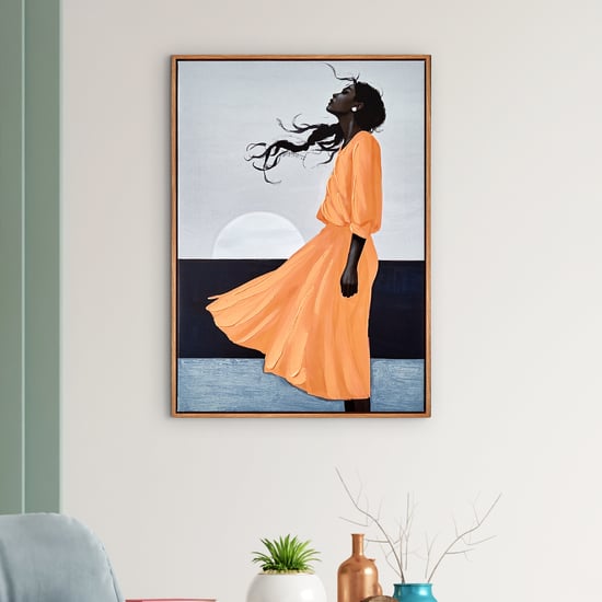 Artistry Dawn Canvas Hand Painted African Lady Picture Frame - 50x70cm