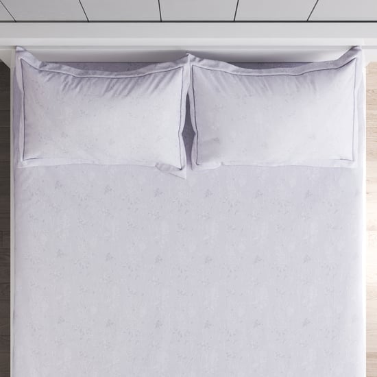 Oxford Bloom Cotton 144TC Floral Print 3Pcs King Fitted Bedsheet Set