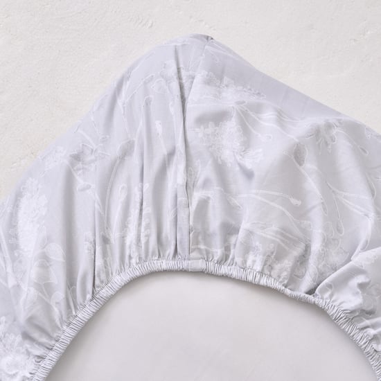 Oxford Bloom Cotton 144TC Floral Print 3Pcs King Fitted Bedsheet Set