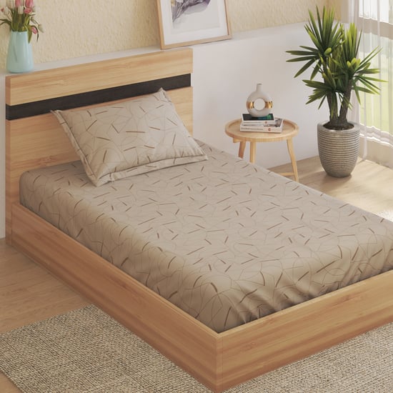 Oxford Cotton 144TC Printed 2Pcs Single Bedsheet Set