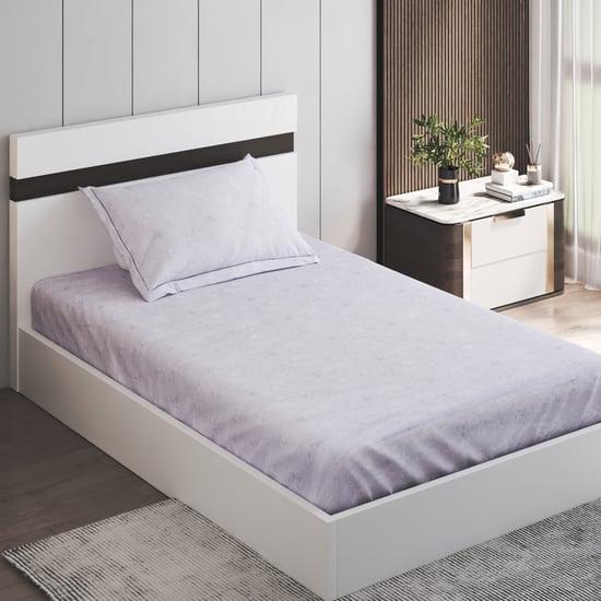 Oxford Bloom Cotton 144TC Printed 2Pcs Single Bedsheet Set