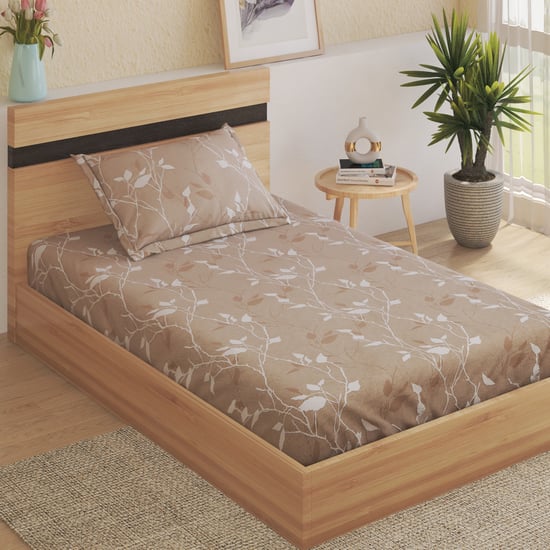 Oxford Branch Cotton 144TC Printed 2Pcs Single Bedsheet Set