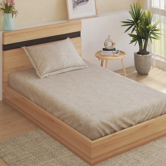 Oxford Foliage Cotton 144TC Printed 2Pcs Single Bedsheet Set