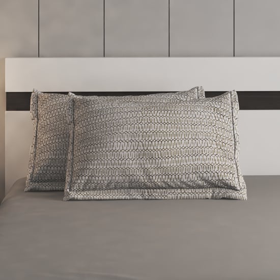Oxford Woven Set of 2 Printed Pillow Covers - 70x45cm