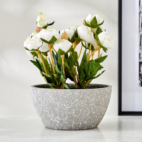 Gloria Bloom Artificial Peony Flowers in Paper Mache Pot