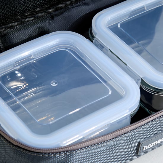 Korobka Brooklyn Set of 2 Glass Lunch Box with Bag - 340ml