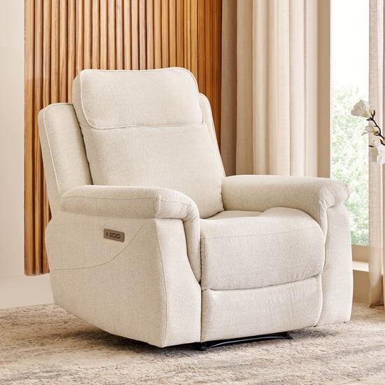 Oliver NXT Fabric 1-Seater Electric Recliner - Beige