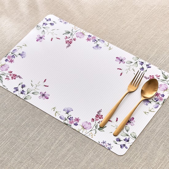Meadows Theme Set of 6 PVC Floral Print Placemats