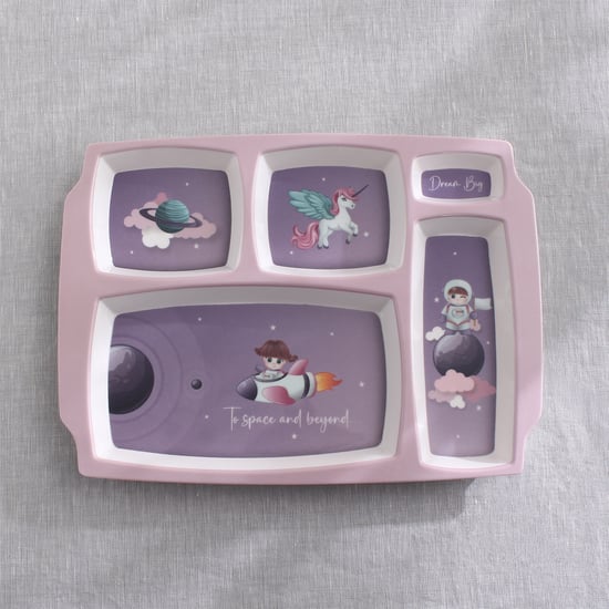 Slate Kids Space Melamine Partition Plate - 31x23cm