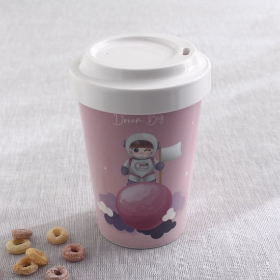 Slate Kids Space Melamine Printed Travel Tumbler with Lid - 300ml