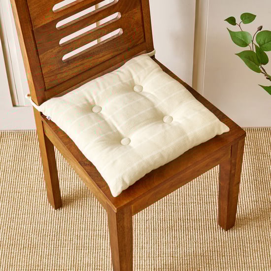 Poise Thread Striped Chair Pad - 40x40cm