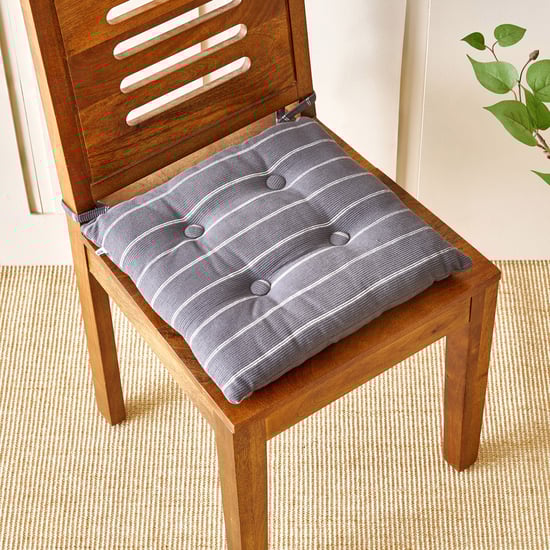 Poise Thread Striped Chair Pad - 40x40cm