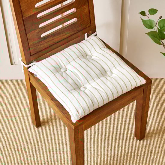 Poise Tide Striped Chair Pad - 40x40cm