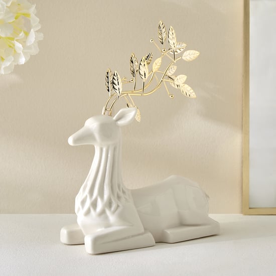 Brighton Rudo Ceramic Sitting Reindeer Figurine