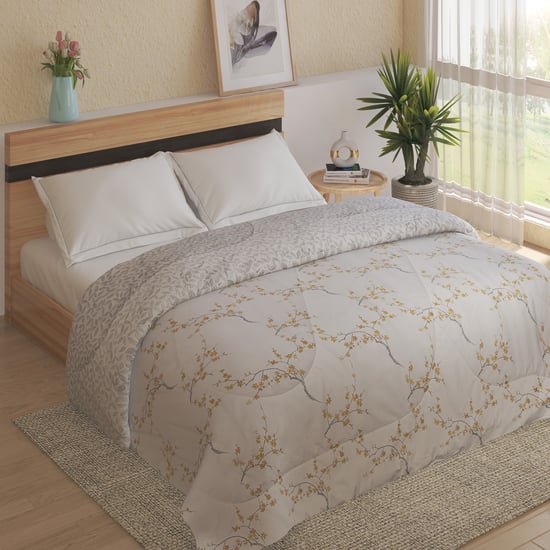 Oxford Amber Cotton Printed Reversible Double Comforter