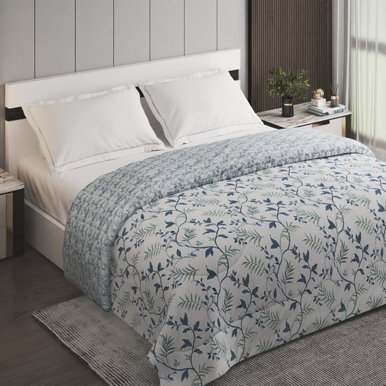 Oxford Sprig Cotton Printed Reversible Double Comforter