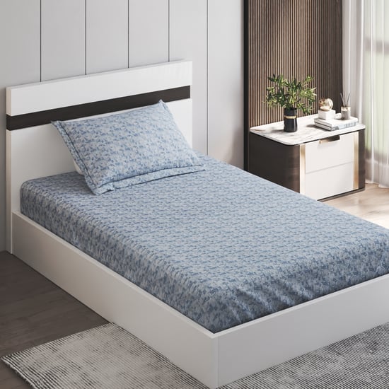 Oxford Frost Cotton 200TC Printed 2Pcs Single Bedsheet Set